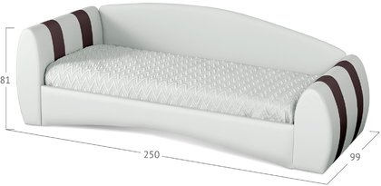 Кровать односпальная Кальвет (левая) Модель 387
