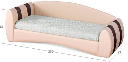 Кровать односпальная Кальвет (левая) Модель 387